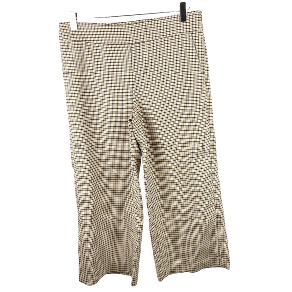 NWT LOFT Plaid Cropped Culotte Capris Wide Leg Size 2 - Picture 2 of 10